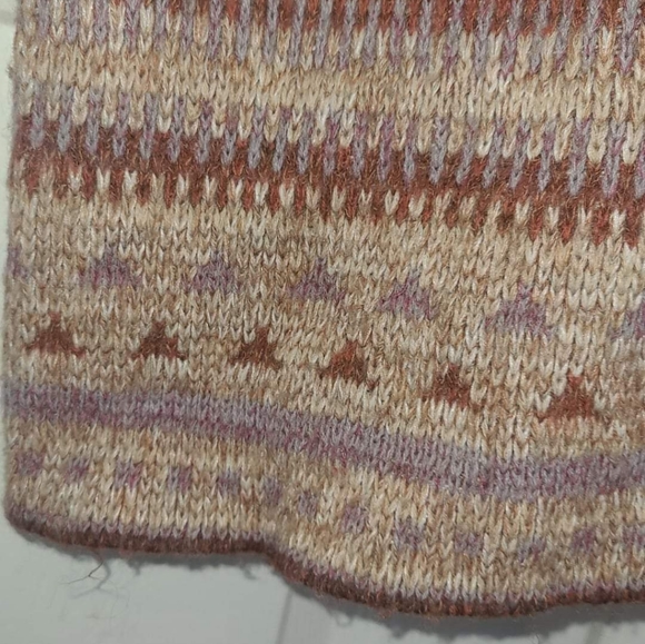 Vintage 70s Sabra Wool Blend Sweater Coat with Belt BOHO - Picture 9 of 9